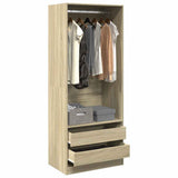 Wardrobe Sonoma Oak 80x50x200 cm Engineered Wood 3307749