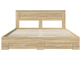 Bed Frame with Drawer Sonoma Oak 140 x 200 cm Engineered Wood 3409989