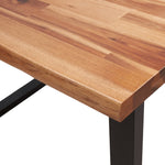 ZNTS Dining Table with Live Edge 110x70x75 cm Solid Wood Acacia 353288