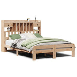 Bookcase Bed without Mattress 150x200 cm King Size Solid Wood Pine 3308879