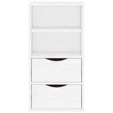 ZNTS Side Cabinet with Drawers ODDA White 40x24x79 cm Solid Wood Pine 4103594