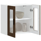 Kitchen Wall Cabinet with Glass Door Porto Brown Oak 854154