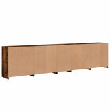 Sideboard with LED Lights Smoked Oak 283x37x67 cm 3209027