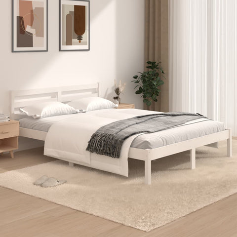 Bed Frame without Mattress 120x190cm White Small Double 810401