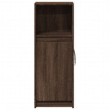 Sideboard with LED Brown Oak 38x34x100 cm Engineered Wood 852172