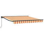 Retractable Awning Manual Yellow and Orange 350x250 cm Fabric 3330265