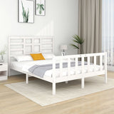 Bed Frame without Mattress White Solid Wood 120x190 cm Small Double 3105896