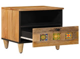 Bedside Cabinet 2 pcs Natural 40 x 33 x 46 cm Solid Mango Wood 4018267