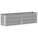 Planter Light Grey 160 x 40 x 45 cm Steel 42018134