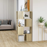 Book Cabinet Room Divider Sonoma Oak 60x24x124.5 cm Engineered Wood 809083
