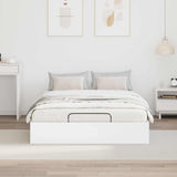 Ottoman Bed Frame White 203 x 120 x 25 cm Engineered Wood 3409237