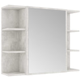 ZNTS Bathroom Mirror Cabinet Concrete Grey 80x20.5x64 cm Engineered Wood 802610