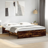 Bed Frame without Mattress Smoked Oak 200x200 cm 3279869