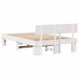Bed Frame with Headboard White 120 x 200 cm Solid Pine Wood 872570