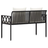 Outdoor Benches 2 -Seater 116 x 56 x 75 cm Poly Rattan 42025352