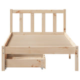Bed Frame without Mattress 90x190 cm Single Solid Wood Pine 3301461