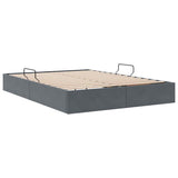 Storage Bed with Storage Dark Grey 135 x 190 cm Velvet 3370126