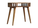 Solid Wood Ariella Console Table, Open Shelf, Nordic Legs, Brown B2743P403465