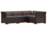 4-Seater Garden Sofa with Cushions Rattan Look PP Brown 3443969