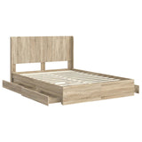 Bed Frame with Storage and Headboard 3 pcs Engineered Wood 3414021