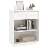 Console Cabinet White 60x34x75 cm Solid Wood Pine 813835