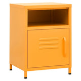Nightstand Mustard Yellow 35x35x51 cm Steel 336218