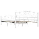 ZNTS 285303 Bed Frame White Metal 140x200 cm