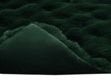 Anti-Slip Faux Rabbit Fur Blanket Olite 4 pcs Dark Green 42021823