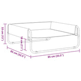 Elevated Dog Bed Anthracite Oxford Fabric and Steel 172602