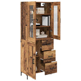 Highboard with Drawer 2 pcs Old Wood Engineered Wood 3415763