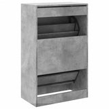 Shoe Cabinet Concrete Grey 60x34x96.5 cm Engineered Wood 839948