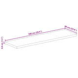 Table Top 100x60x3.8 cm Rectangular Solid Wood Acacia 370993