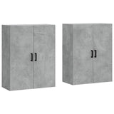 Wall Mounted Cabinets 2 pcs Concrete Grey 69.5x34x90 cm 3195623