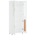 Highboard White 69.5x34x180 cm Engineered Wood 3198321