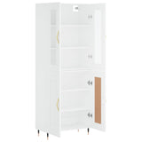 Highboard White 69.5x34x180 cm Engineered Wood 3198321