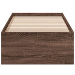 Bed Frame without Mattress Brown Oak 100x200 cm 3281055