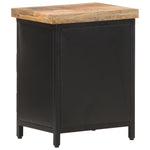 ZNTS Bedside Cabinet 40x30x52 cm Rough Mango Wood 320664