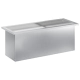 Garden Planter with LED Silver 30 x 80 x 30 cm Galvanised Steel 8008108