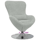 Egg Chair Light Grey 63 x 73 x 90 cm Velvet 42002724