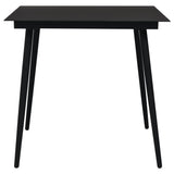 5 Piece Garden Dining Set Black PVC Rattan 3060268
