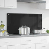 Kitchen Backsplash Black 100 x 50 cm Tempered Glass 42018042