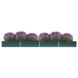 Raised Bed Green Galvanised steel 600x80x45 cm Raised Bed 47073