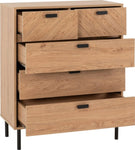 ZNTS Leon 3+2 Drawer Chest 100-102-179