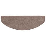 Stair Mats Self-adhesive 15 pcs 65x21x4 cm Light Brown Half Round Large 132696