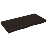Table Top Dark Brown 100x50x cm Treated Solid Wood Oak 3156430