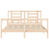 Bed Frame without Mattress King Size Solid Wood Pine 3192886