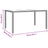 Garden Dining Set 5 pcs Beige Poly Rattan 3365392