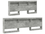Storage Headboard Concrete Grey 160 cm Engineered Wood 3335504