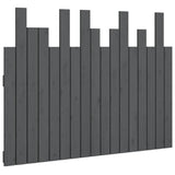 Wall Headboard Grey 108x3x80 cm Solid Wood Pine 824775