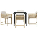 Garden Dining Set 5 pcs Beige Poly Rattan 3380757